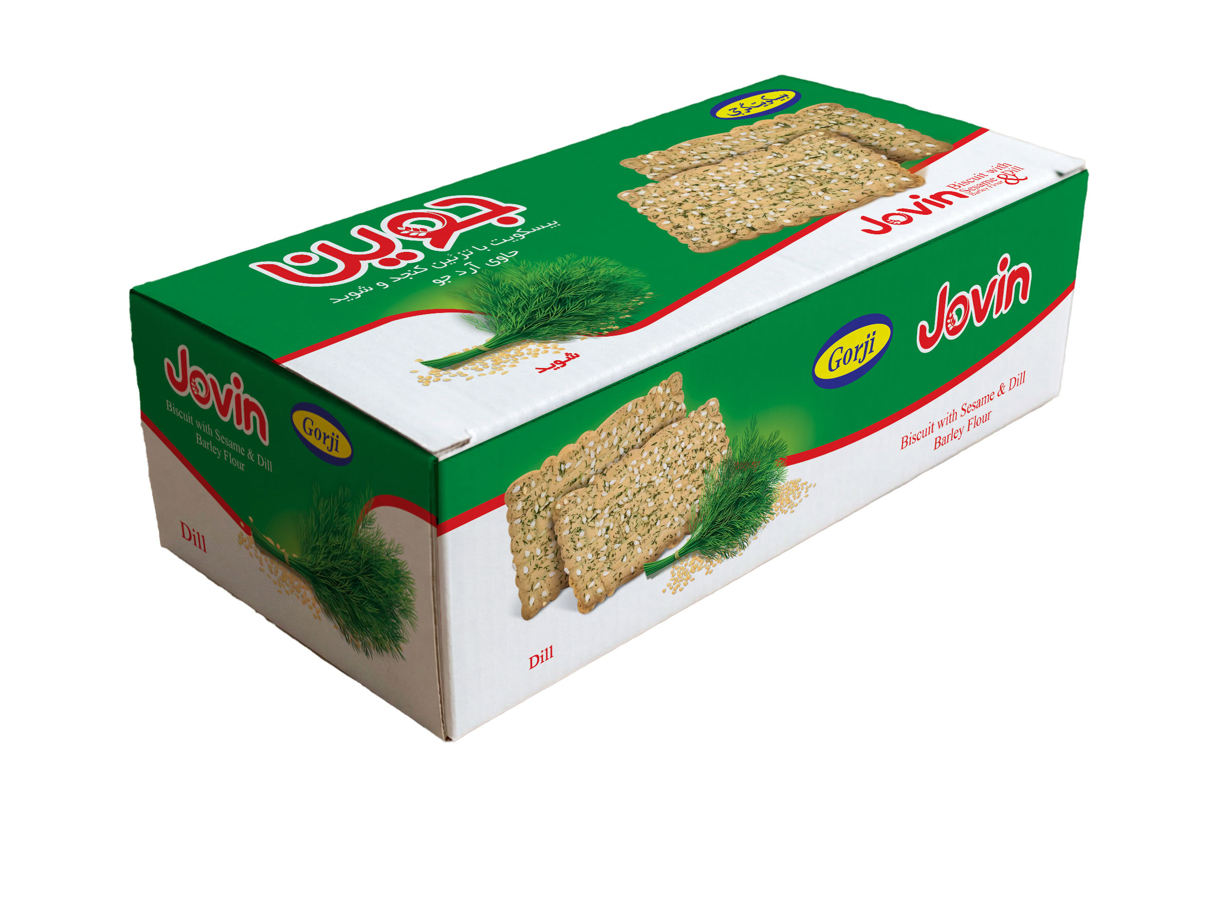 بیسکویت-جوین-با-تزئین-کنجد-و-شوید